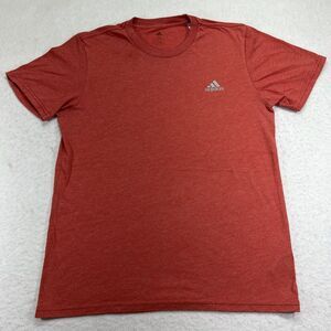 Adidas Men's Medium Short Sleeve Light Red Athletic Lightweight T Shirt